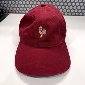 Red Rooster Baseball Hat Cap Adjustable Strap Back One Size Fits Most